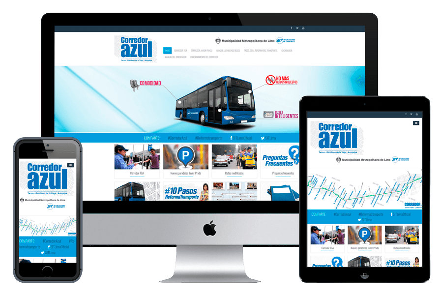 web corredor azul